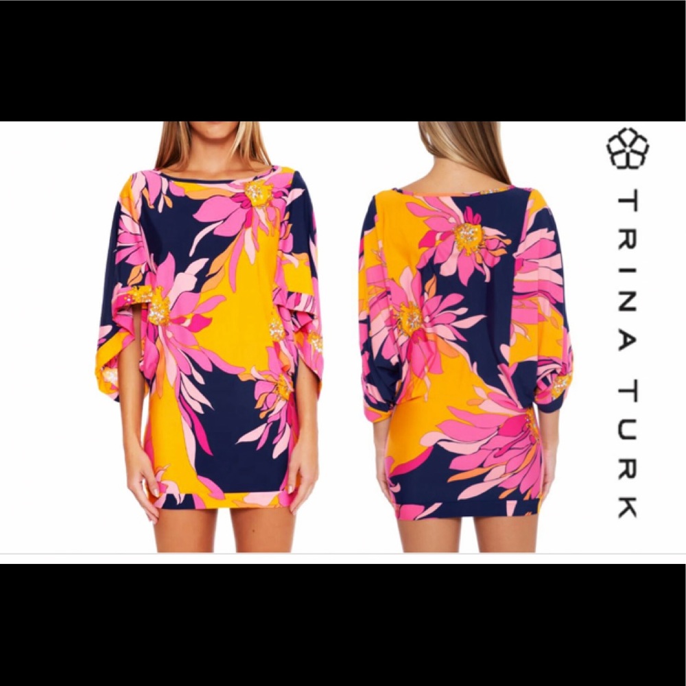 🆕 NWT TRINA TURK BreezE SWIM TUNIC COVER UP Dress - Picture 2 of 6